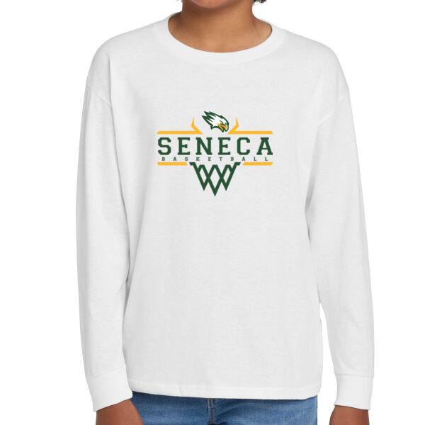 Seneca Valley High School Boys Basketball Youth Heavy Cotton 100% Cotton Long Sleeve T Shirt Thumbnail