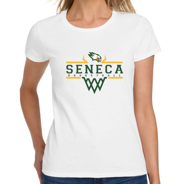 Seneca Valley High School Boys Basketball Ladies Heavy Cotton 100% Cotton T Shirt Thumbnail